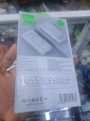 JustMax 30000mAh Power Bank Display, Dual USB, Wireless Charging