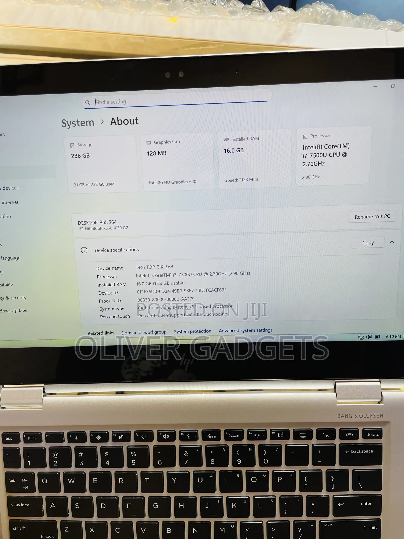 Laptop HP EliteBook x360 1030 G2 16GB Intel Core i7 SSD 256GB