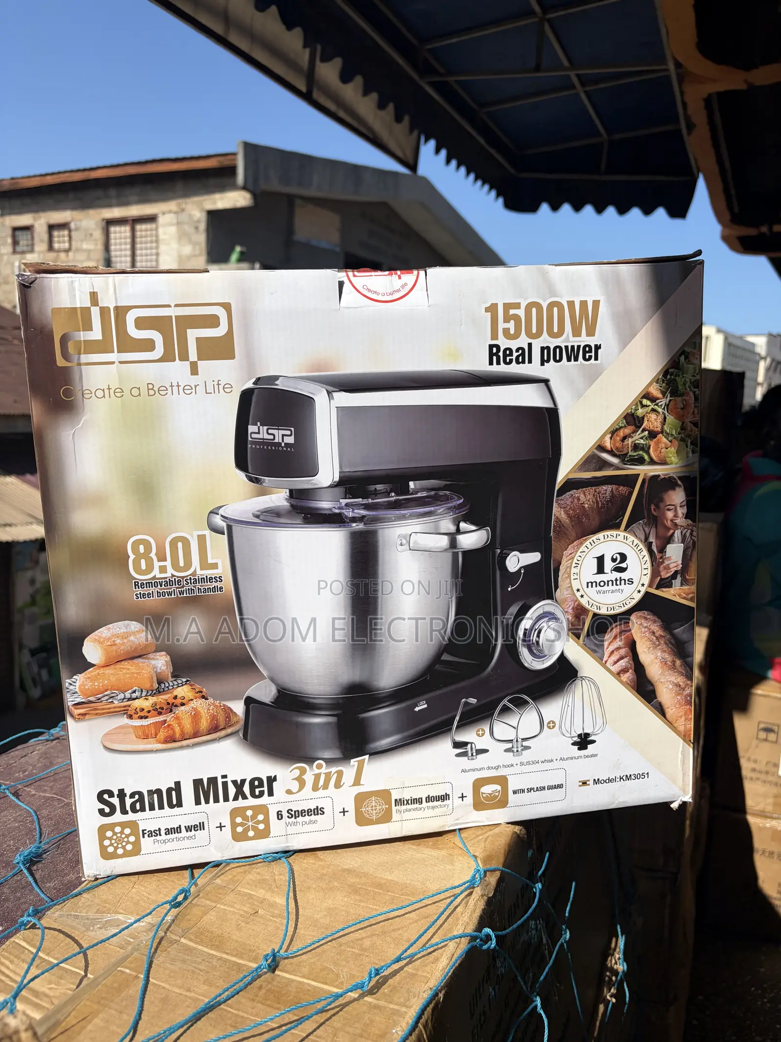 DSP 1500w 8Litres Stand Mixer