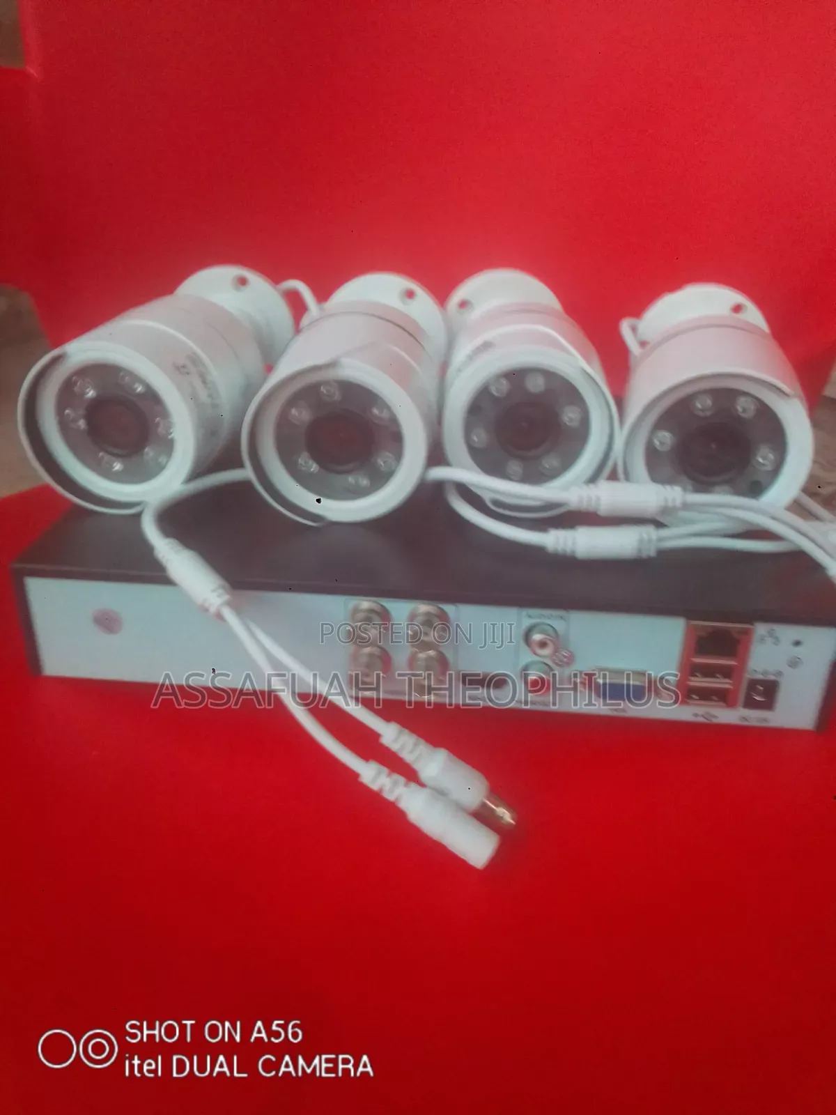 4 Cameras With 4 Channel DVR Device