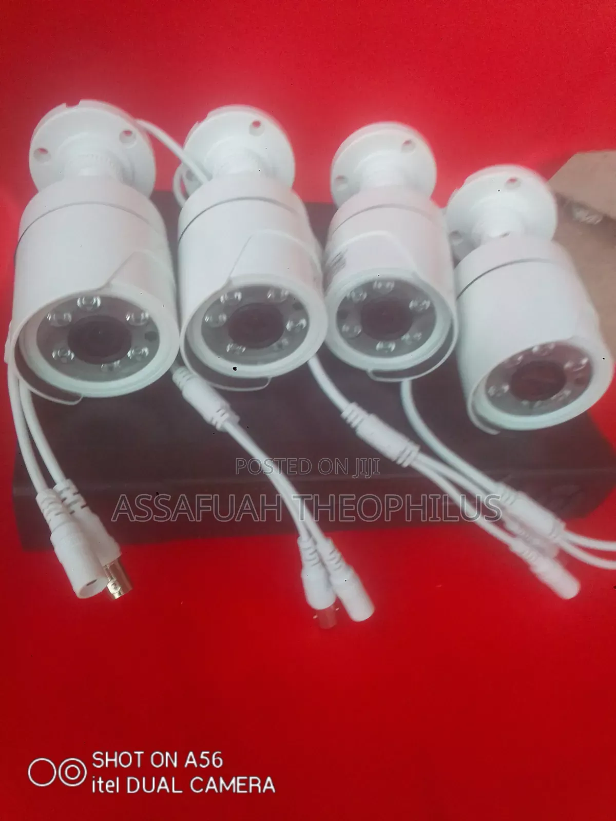 4 Cameras With 4 Channel DVR Device