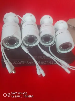 4 Cameras With 4 Channel DVR Device