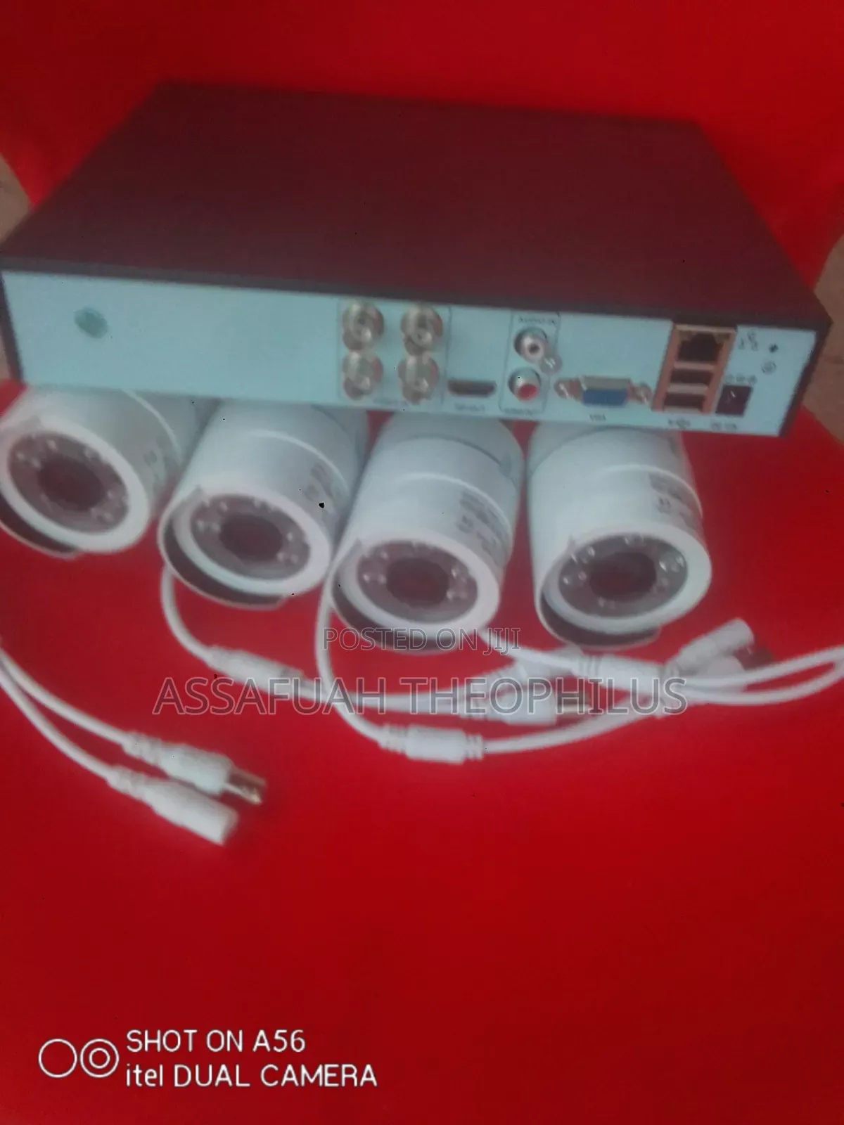 4 Cameras With 4 Channel DVR Device