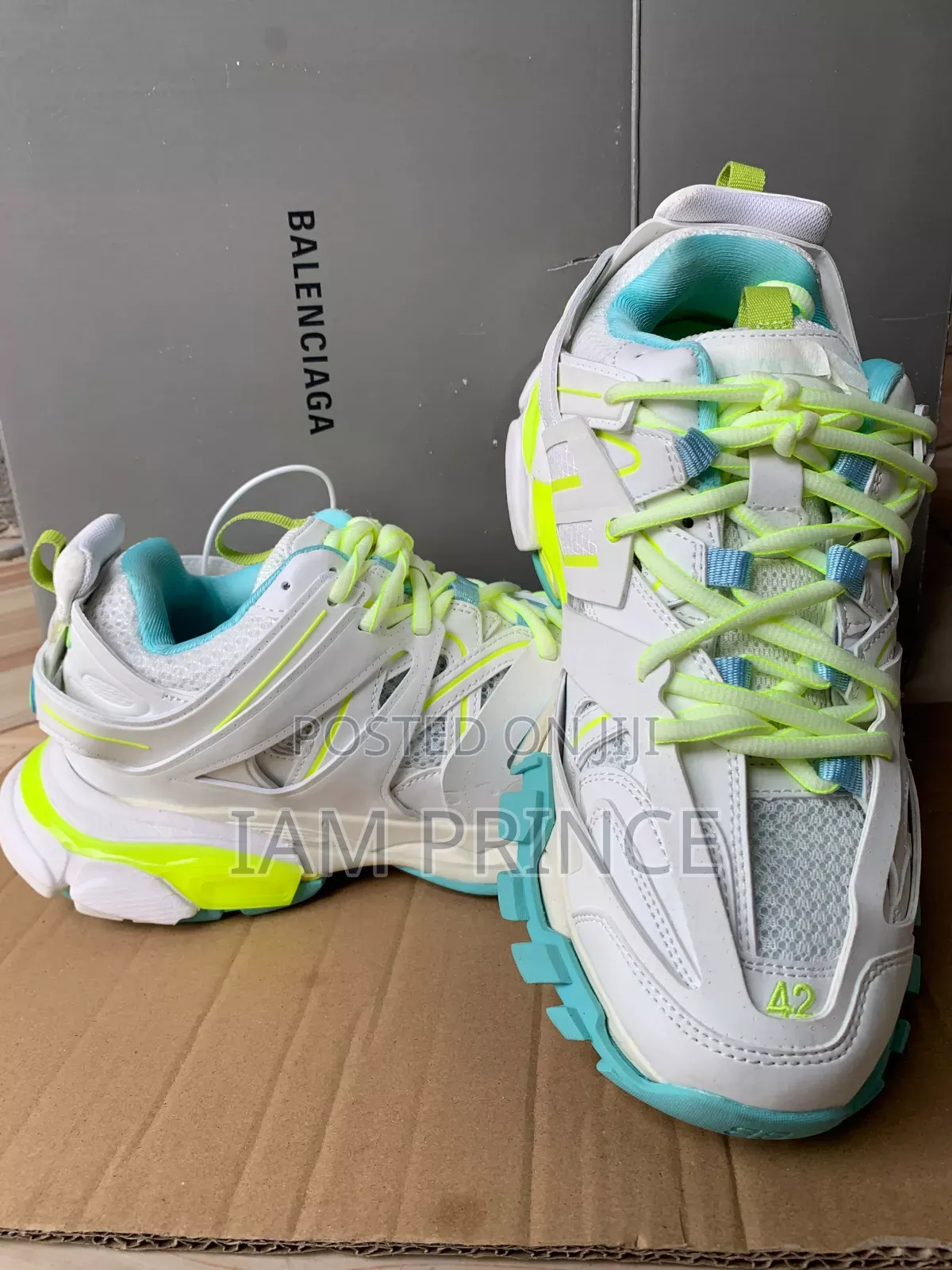 Balenciaga Track Sneakers White and Lemon Green Size 40-44