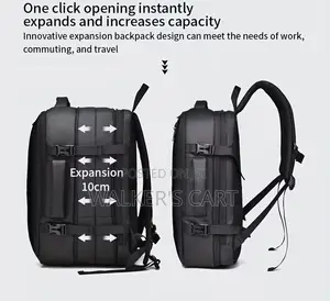Expandable Travel Backpack – Multi-Pocket Business & Student Backpack