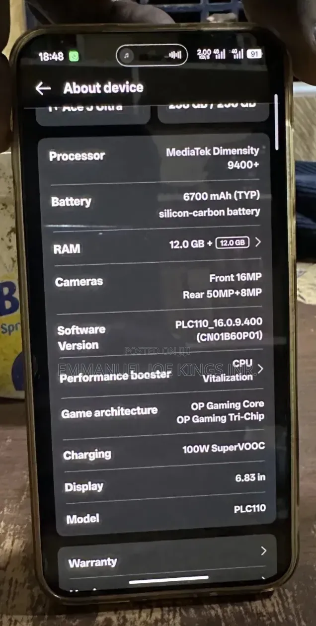 New OnePlus Ace Pro 256 GB Silver