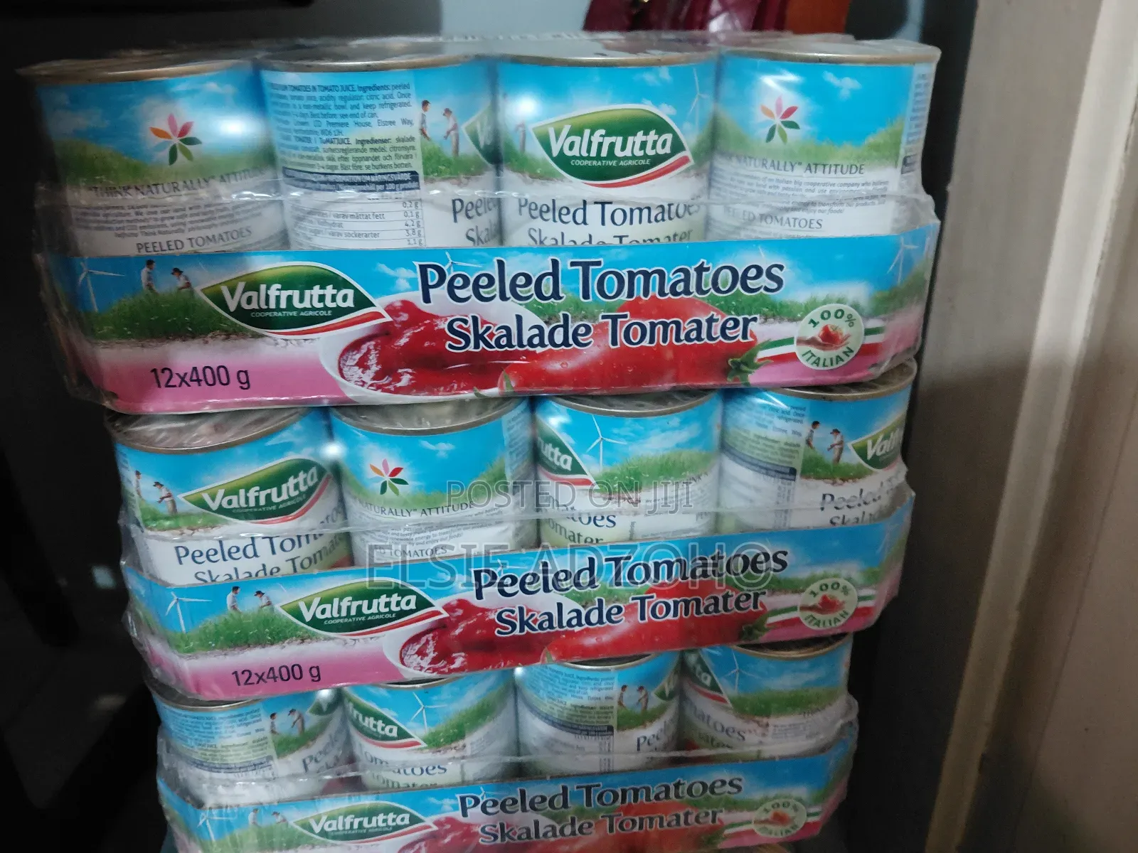 Original Valfrutta Peeled Tomatoes- 400g×12 Pack From UK
