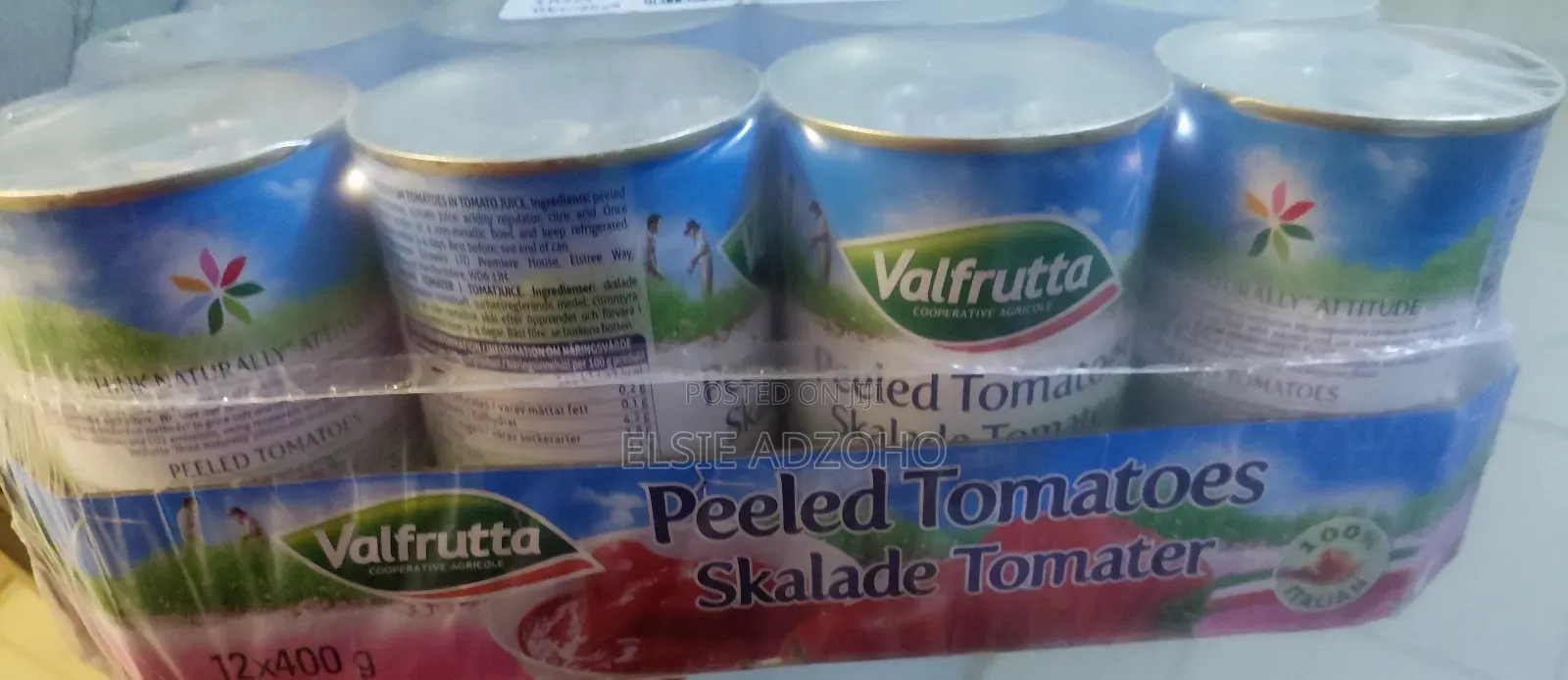 Original Valfrutta Peeled Tomatoes- 400g×12 Pack From UK