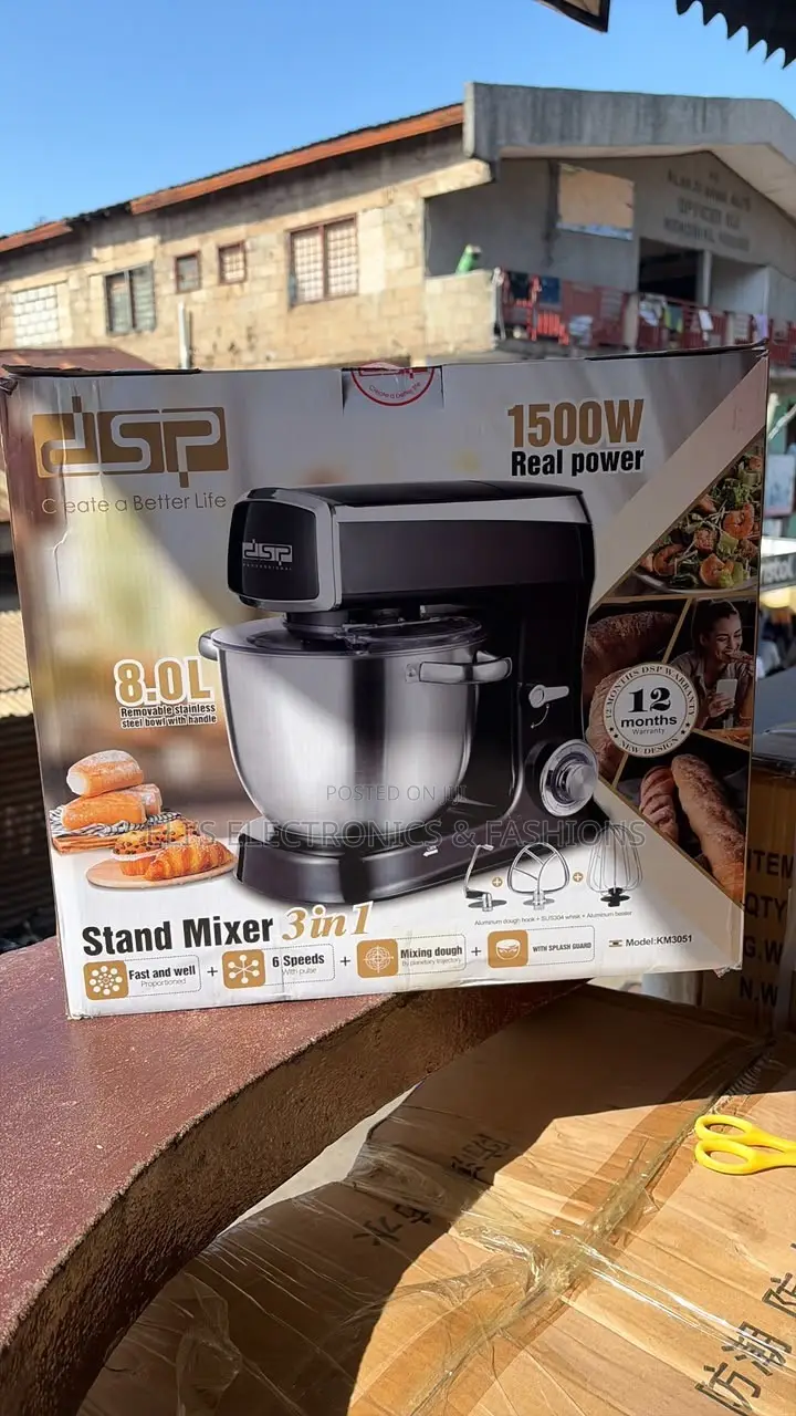 3 in 1 DSP 1500W 8 Liters Stand Mixer
