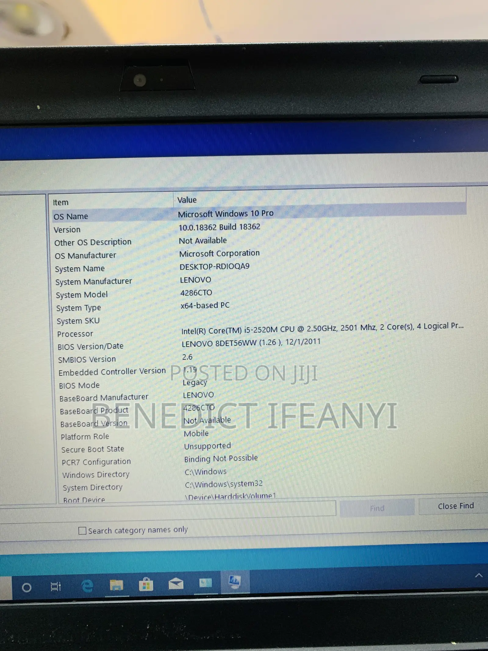 Laptop Lenovo ThinkPad X220 4GB Intel Core i5 HDD 320GB