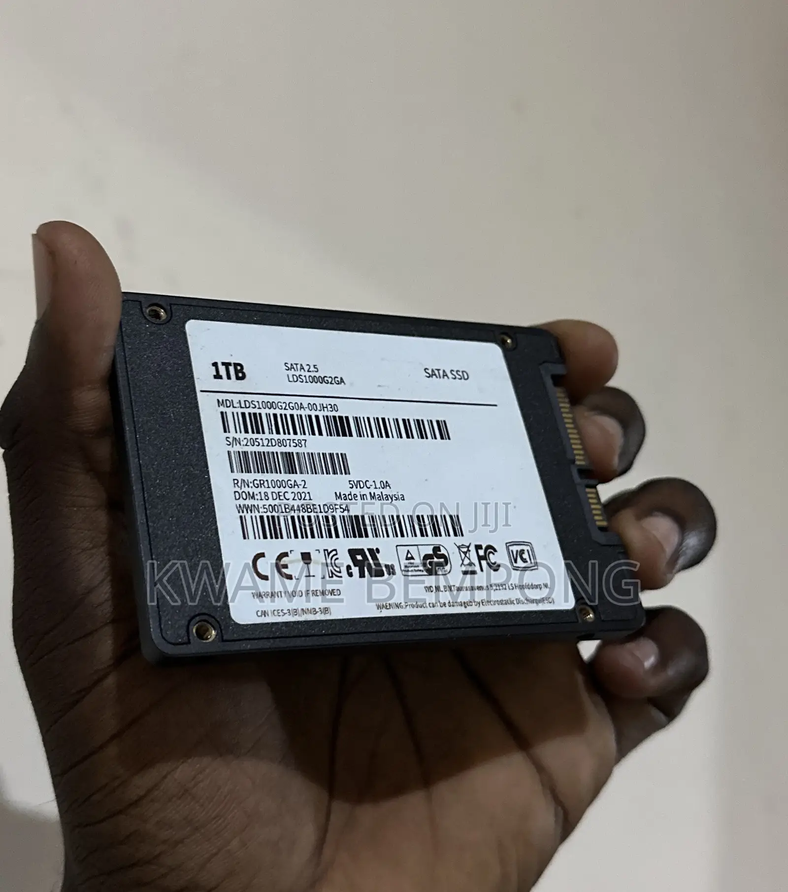 Slightly Used 1tb Sata SSD