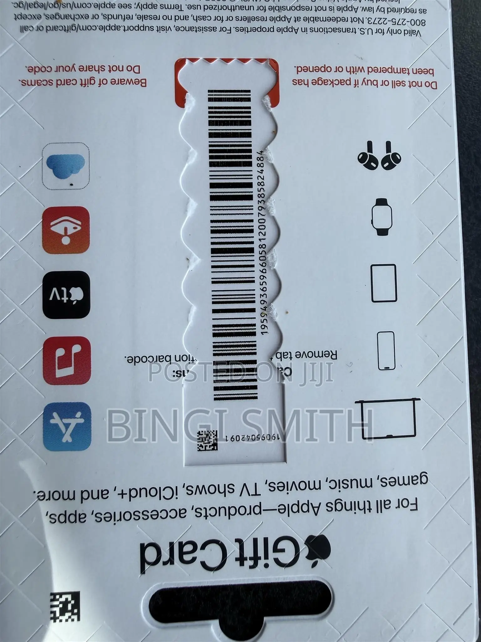 iTunes Card for Sale