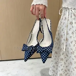 Polka-Dot Bow Heel Shoe