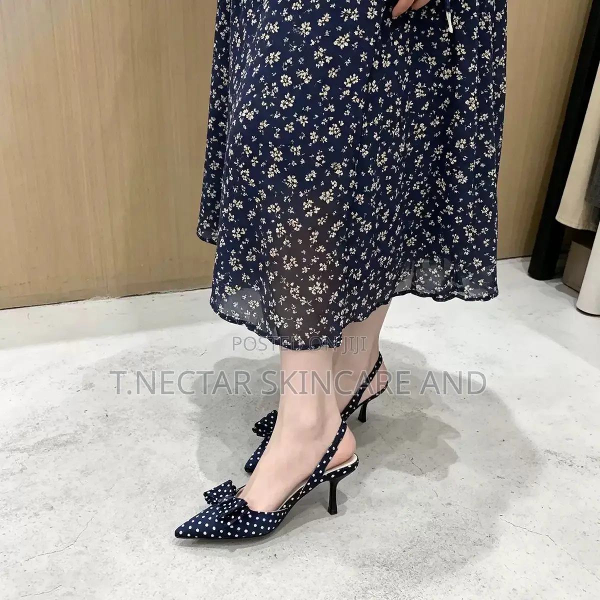 Polka-Dot Bow Heel Shoe