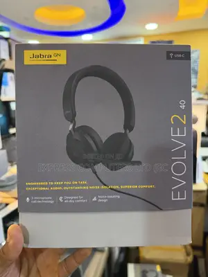Jabra Evolve2 40 Wired Stereo Noise-Cancelling Headset & USB-C From Uk