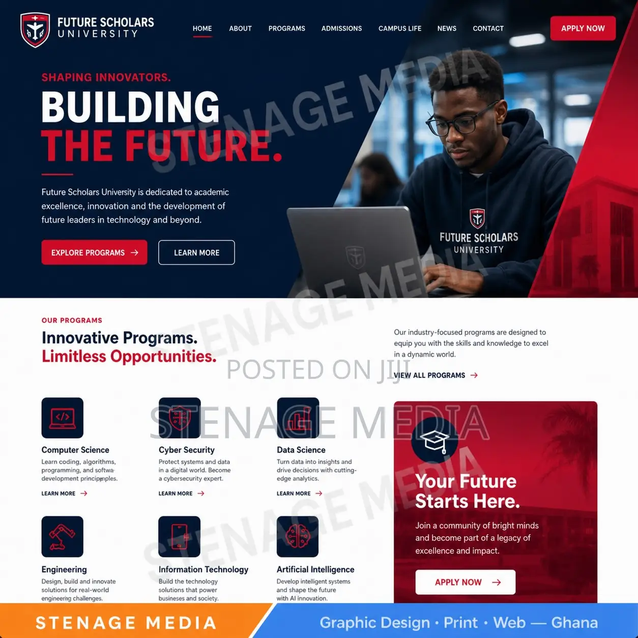 School Website Design – College & Admissions Portals