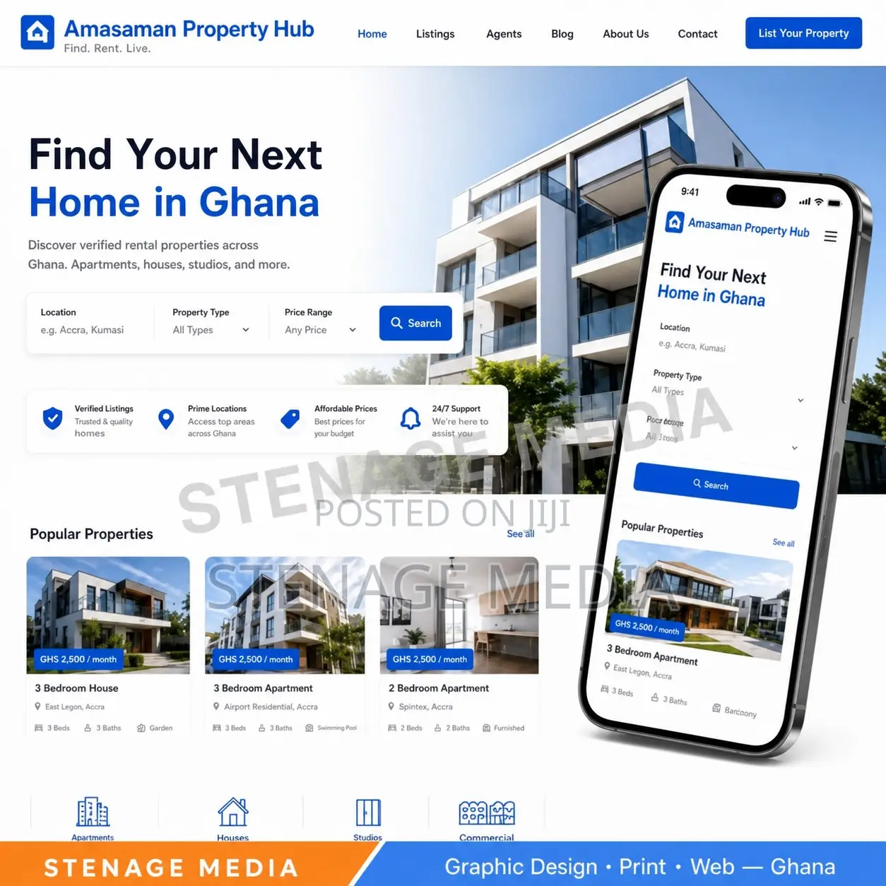 Real Estate Website Design – Property Listings & Agents