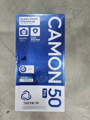 New Tecno Camon 50 Pro 256 GB Black