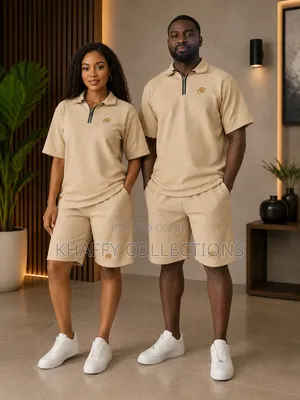 Trending Unisex 2- Piece Off Casual Set - Polo Top and Short