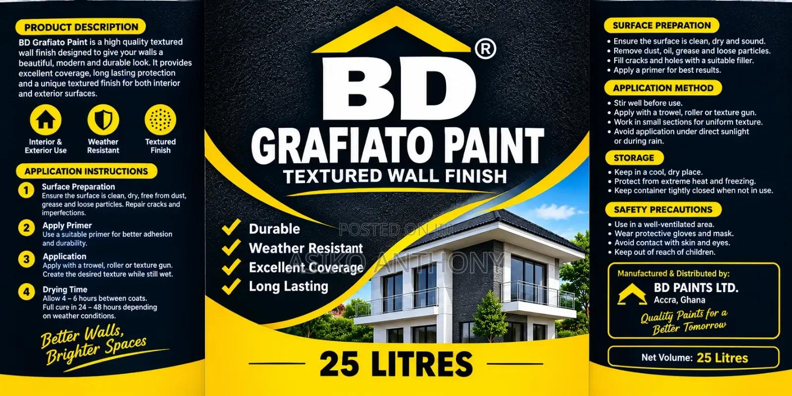 Grafiato Paint by Braindell Company LTD - Min. 50 Buckets