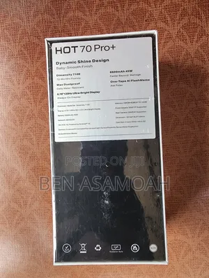 New Infinix Hot 70 Pro 5G+ 256 GB Black