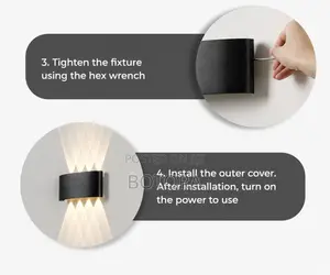 4pics Set 8W Up & Down LED Wall Light – IP65 Waterproof, 3000K