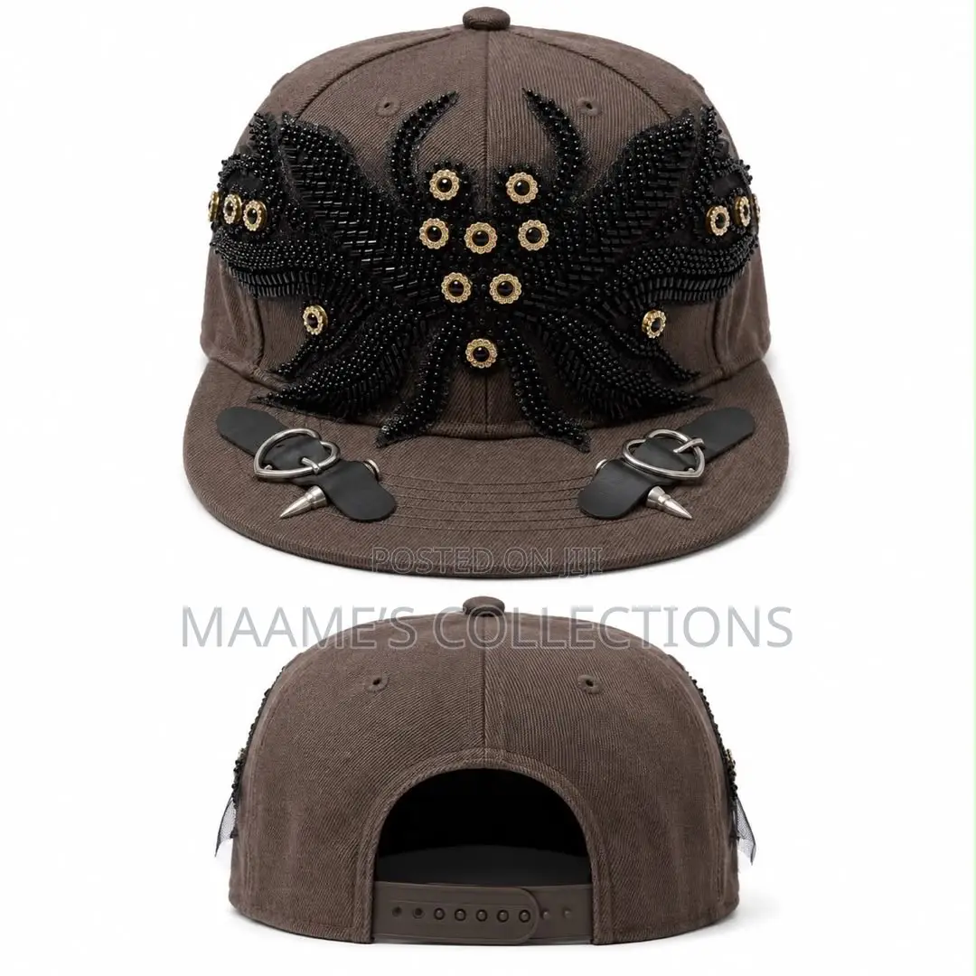 Luxury Studded Designer Snapback Cap – Eye-Catching Statement Style