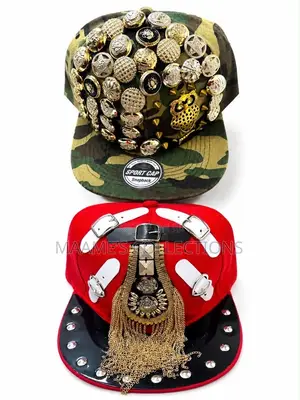 Luxury Studded Designer Snapback Cap – Eye-Catching Statement Style
