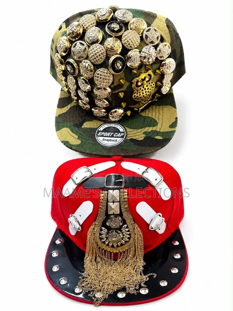 Luxury Studded Designer Snapback Cap – Eye-Catching Statement Style