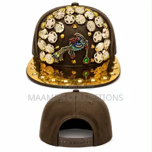 Luxury Studded Designer Snapback Cap – Eye-Catching Statement Style