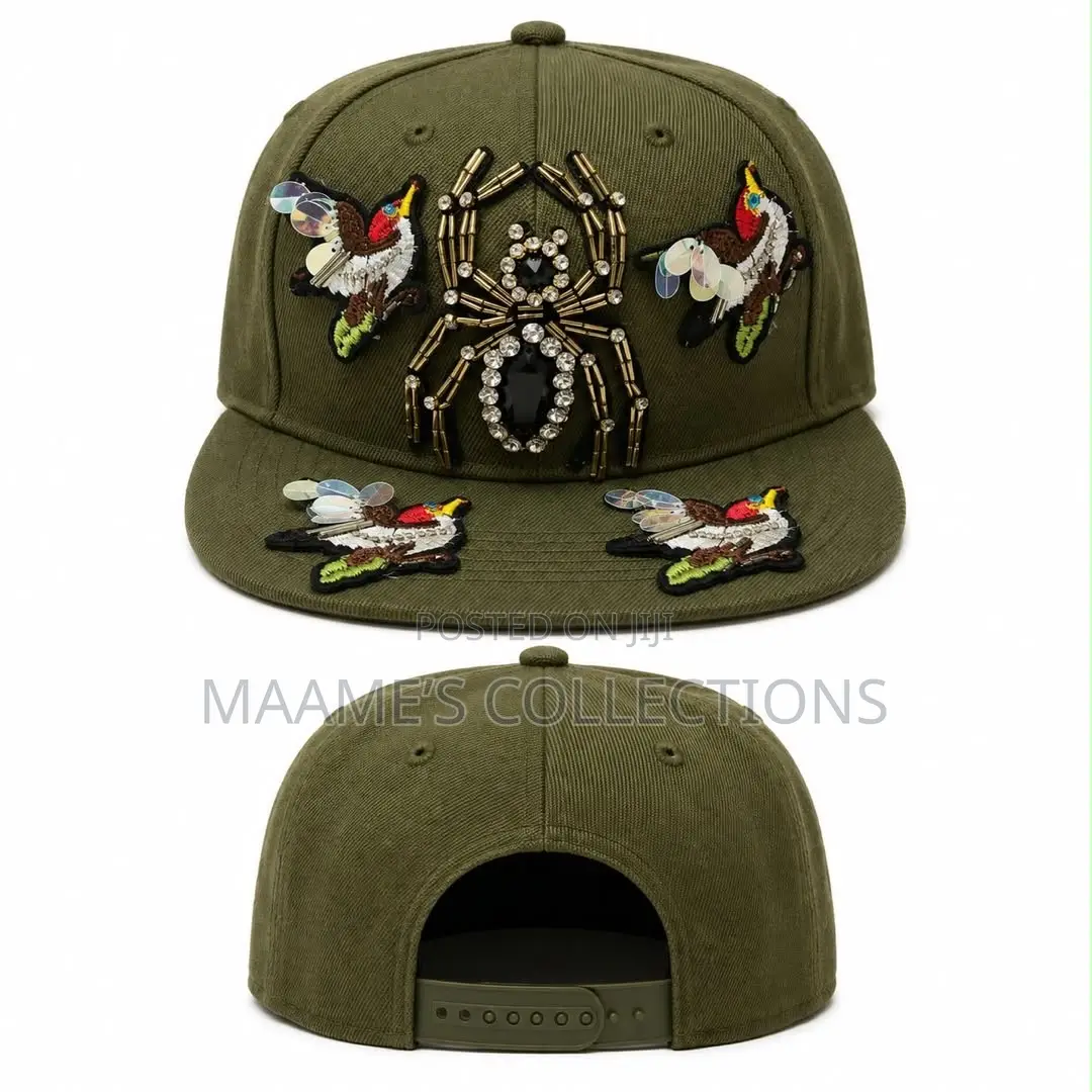 Luxury Studded Designer Snapback Cap – Eye-Catching Statement Style