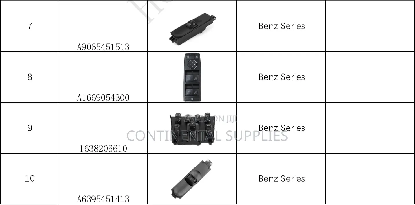 Benz Window Switches