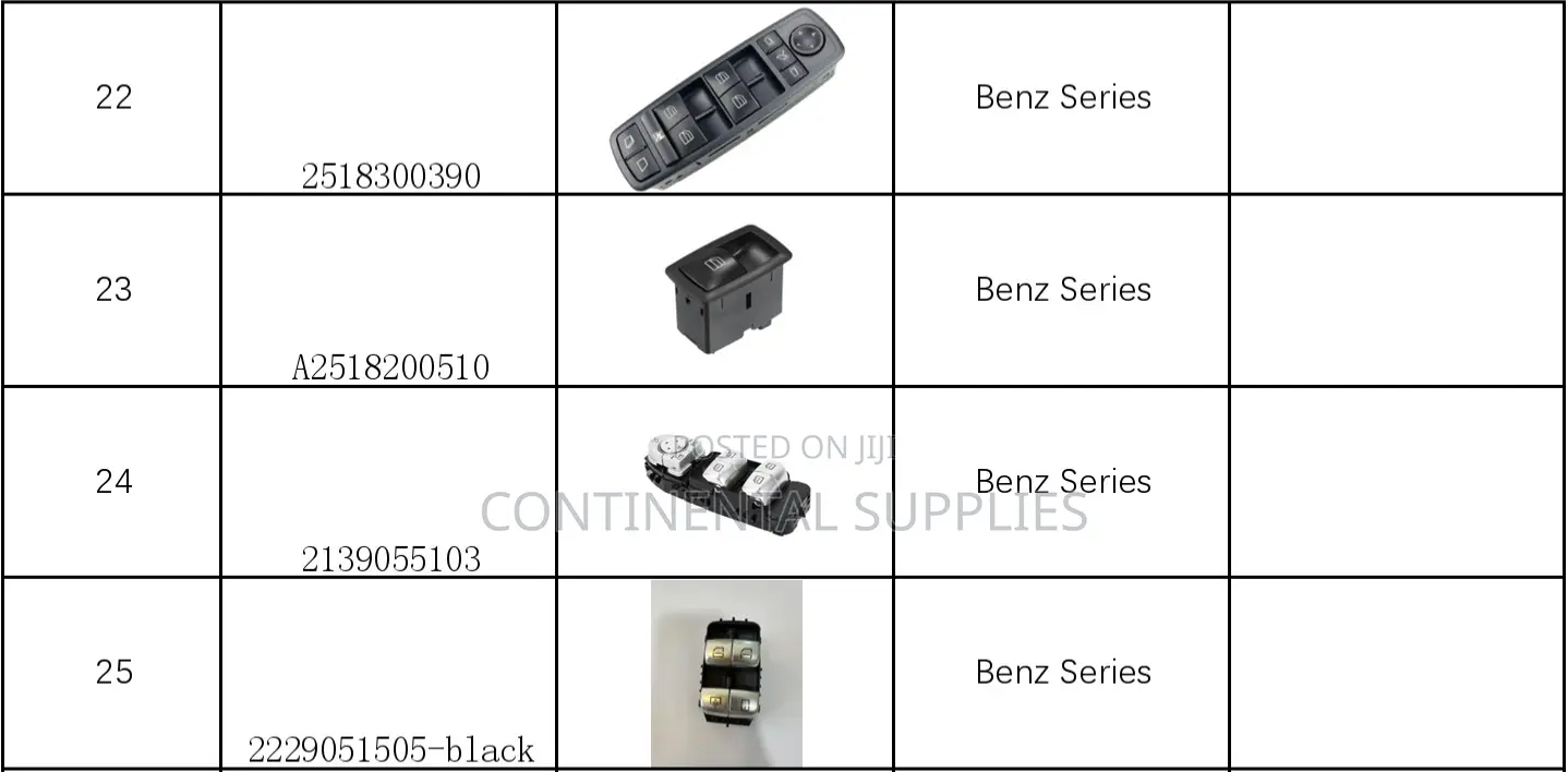Benz Window Switches