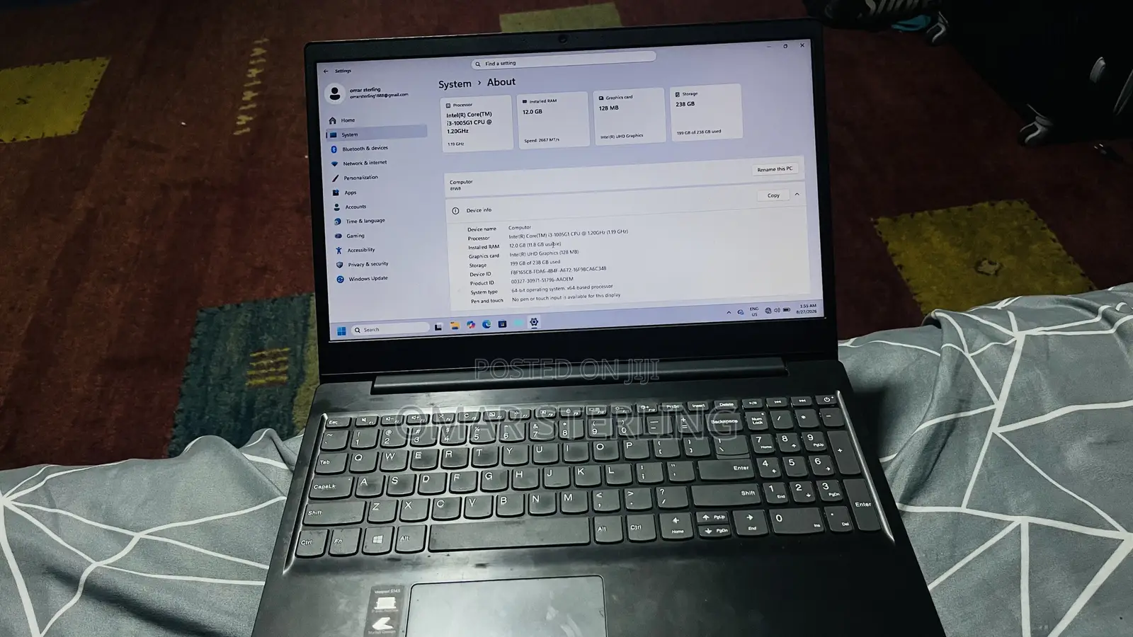 Laptop Lenovo IdeaPad S145 12GB Intel Core i3 SSD 256GB