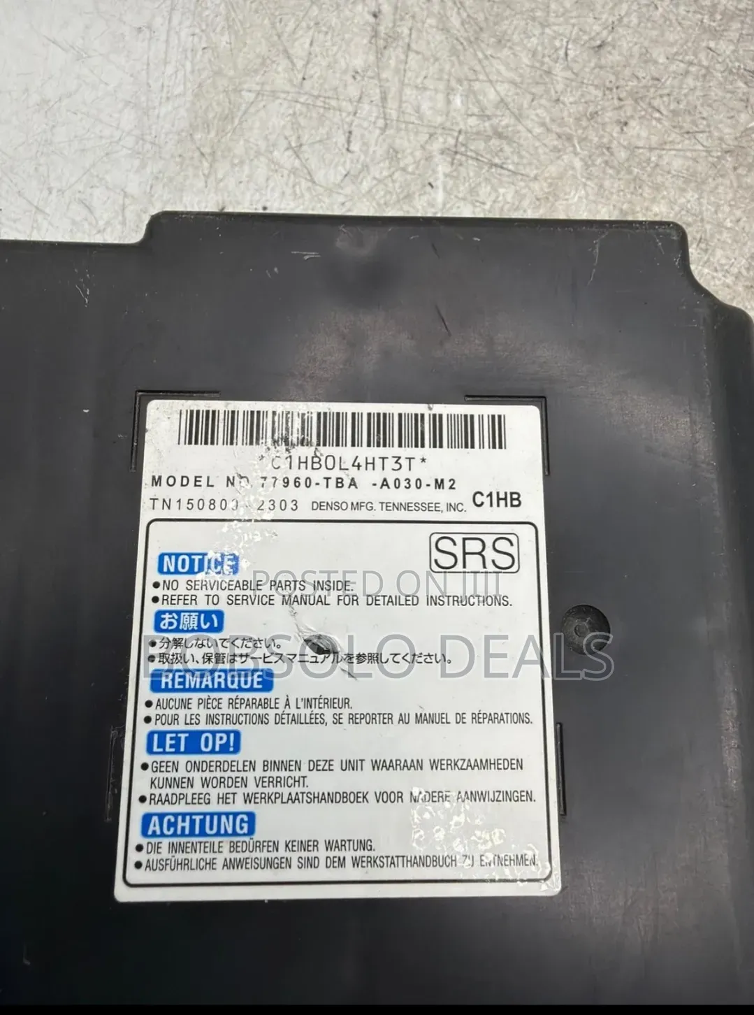 2016-2019 Honda Civic 77960-Tba-A030-M2