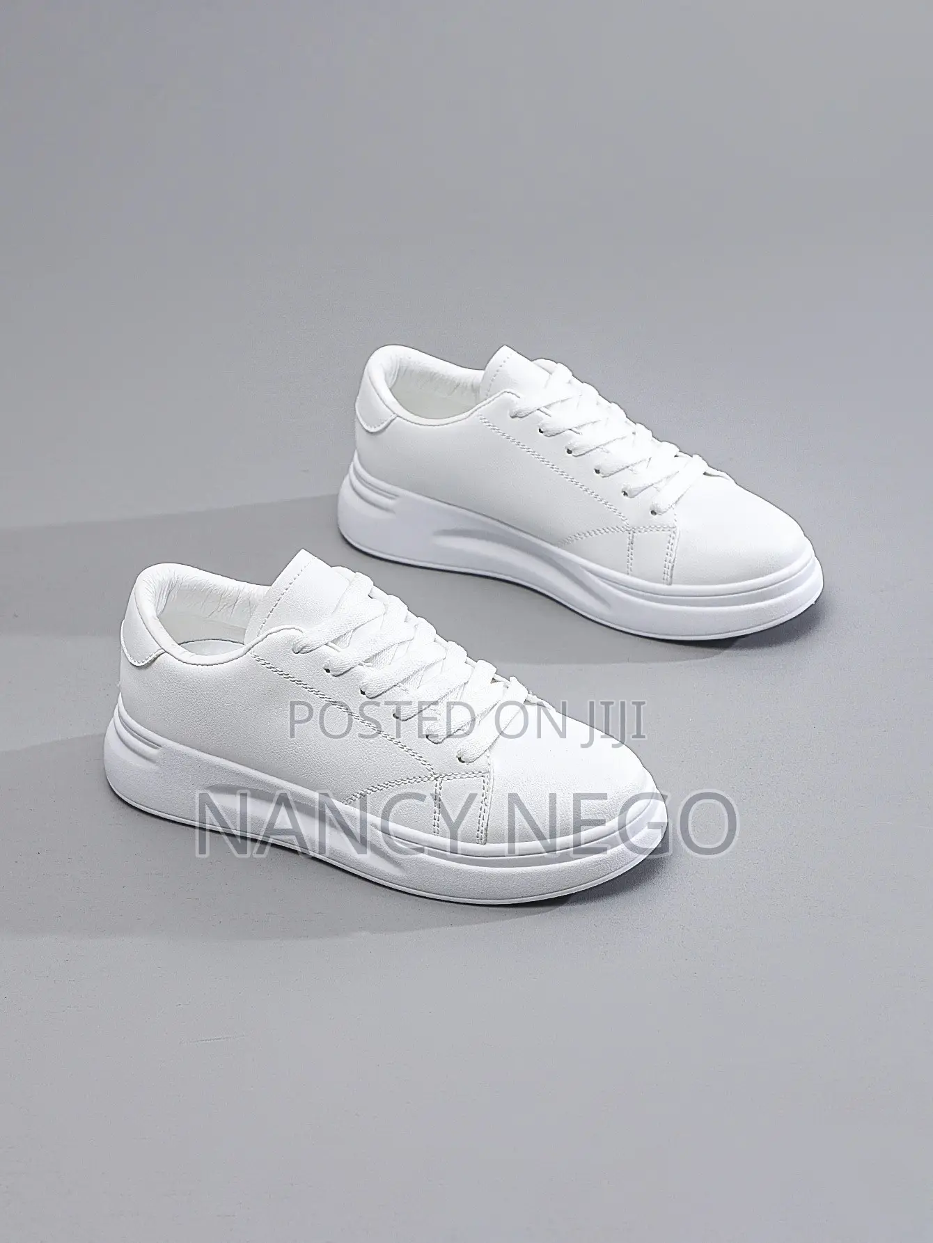 Beautiful, Height Increasing, Thick Sole White Sneakers