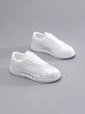 Beautiful, Height Increasing, Thick Sole White Sneakers