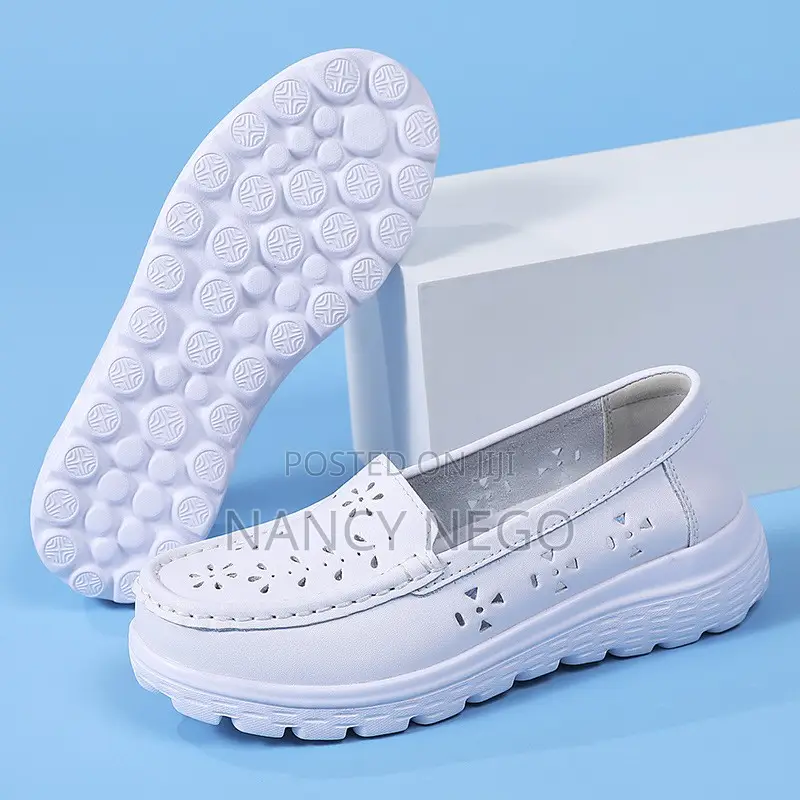 Breathable, Thick Sole, White Sneakers