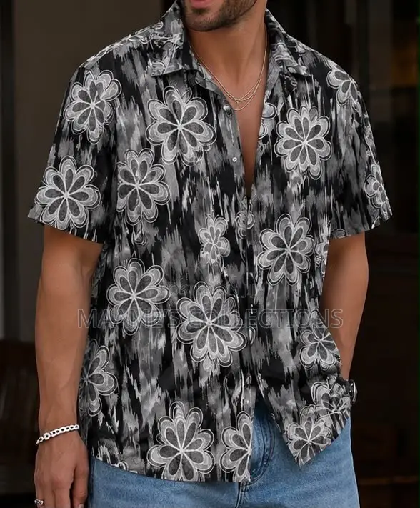 Men’s Stylish Printed Short-Sleeve Shirt
