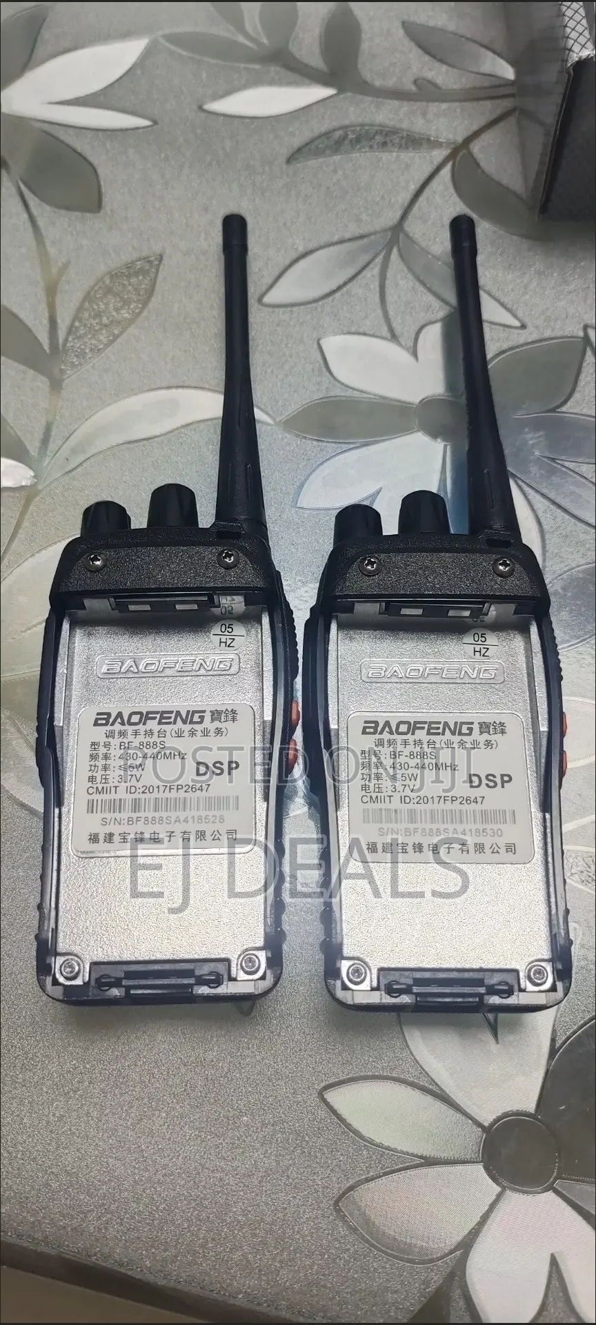 Walkie Talkie Twin Pack Bf-888s 5km UK Standard With Accessories