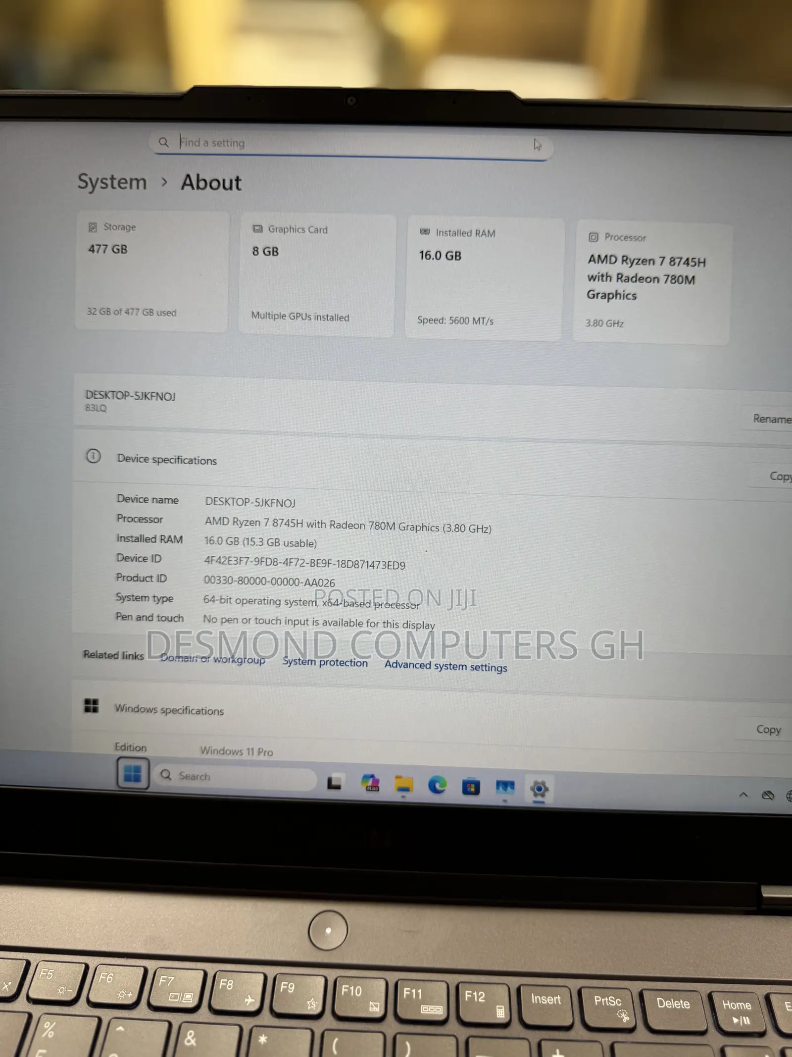 Laptop Lenovo Legion Pro 7 16GB AMD Ryzen 7 SSD 512GB
