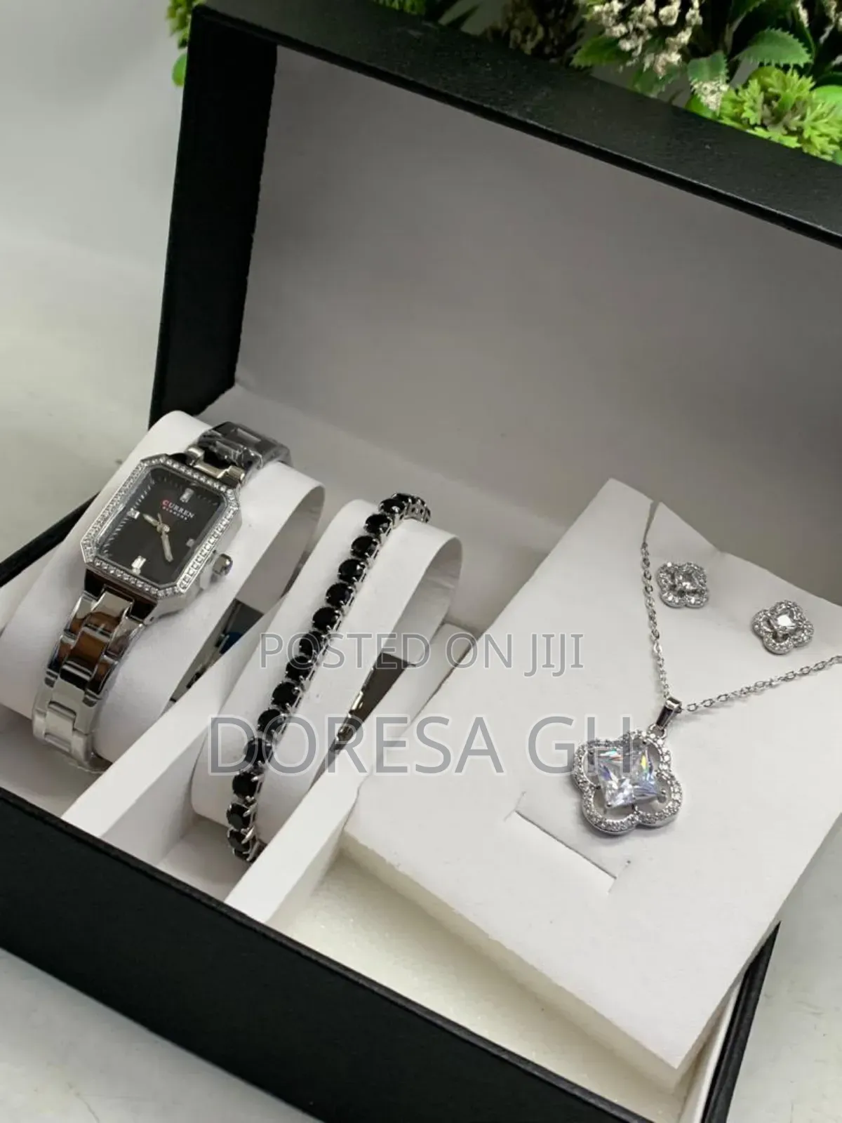 Curren Ladies Watch,Necklace Bracelet Set – Elegant Gift Set for Her
