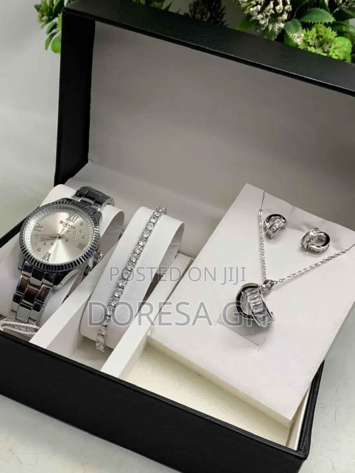 Curren Ladies Watch,Necklace Bracelet Set – Elegant Gift Set for Her