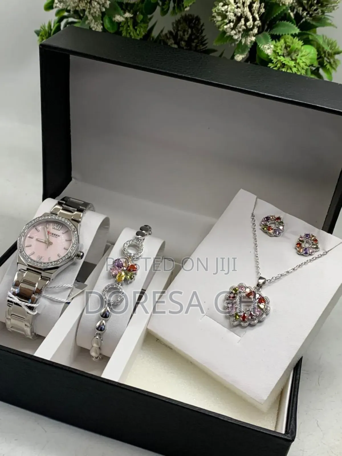Curren Ladies Watch,Necklace Bracelet Set – Elegant Gift Set for Her