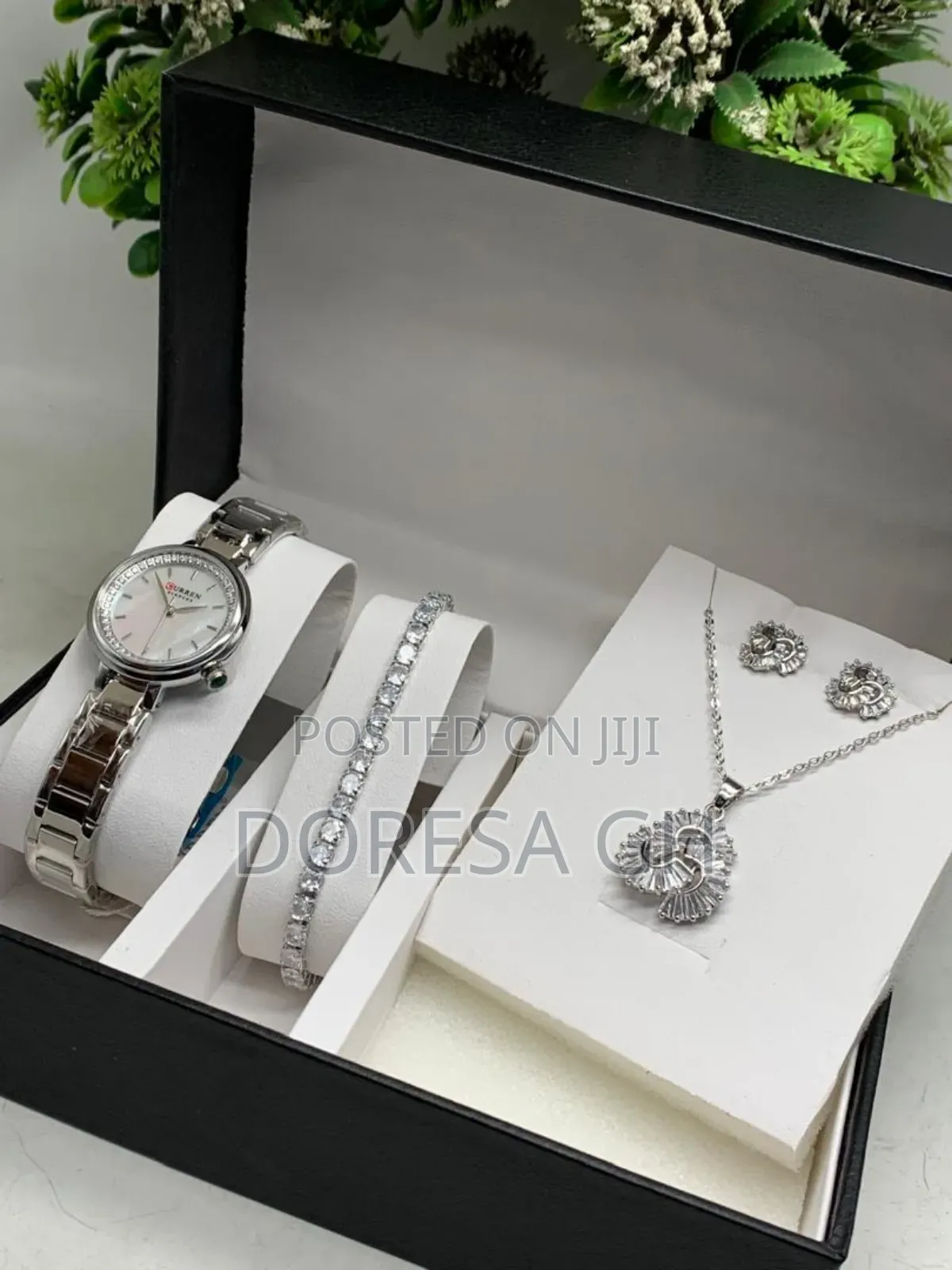 Curren Ladies Watch,Necklace Bracelet Set – Elegant Gift Set for Her