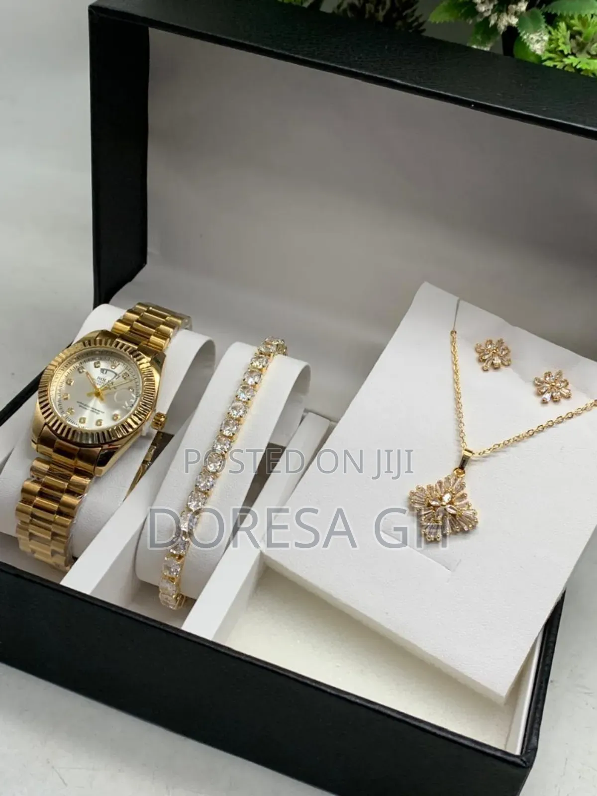 Ladies Rolex Watch & Jewellery Set | Bracelet, Earrings & Necklace Set