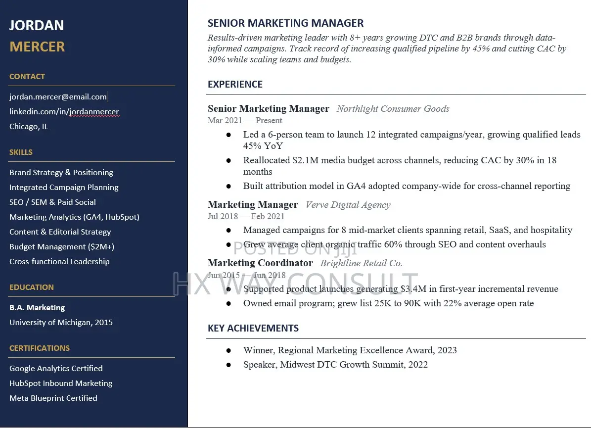 Professional CV OR Resume Writing Service
