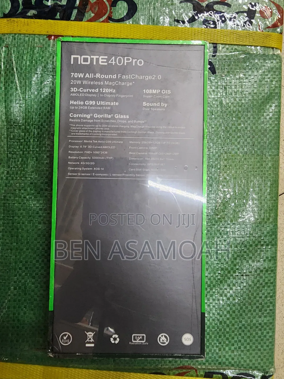 New Infinix Note 40 Pro 256 GB Black