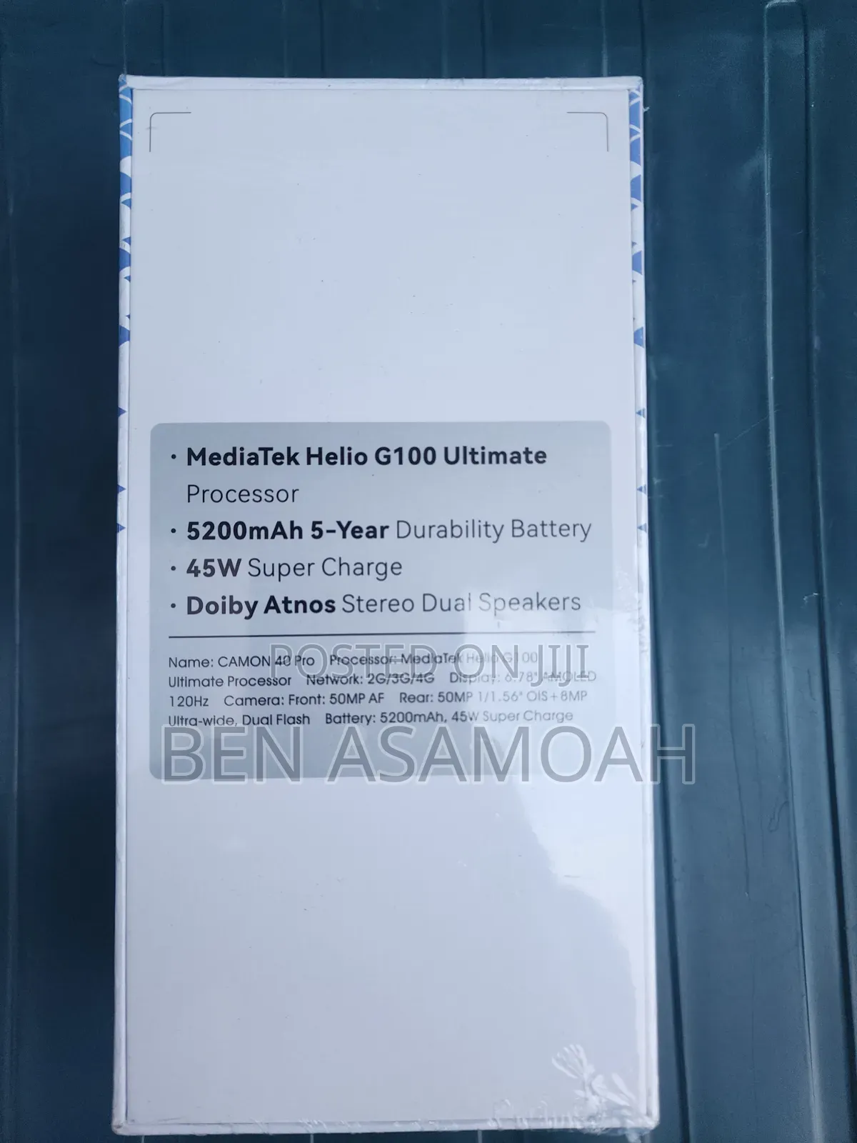 New Tecno Camon 40 Pro 5G 256 GB Blue