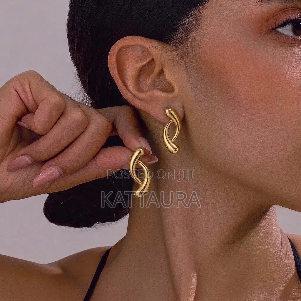 Gold-Toned Statement Earrings